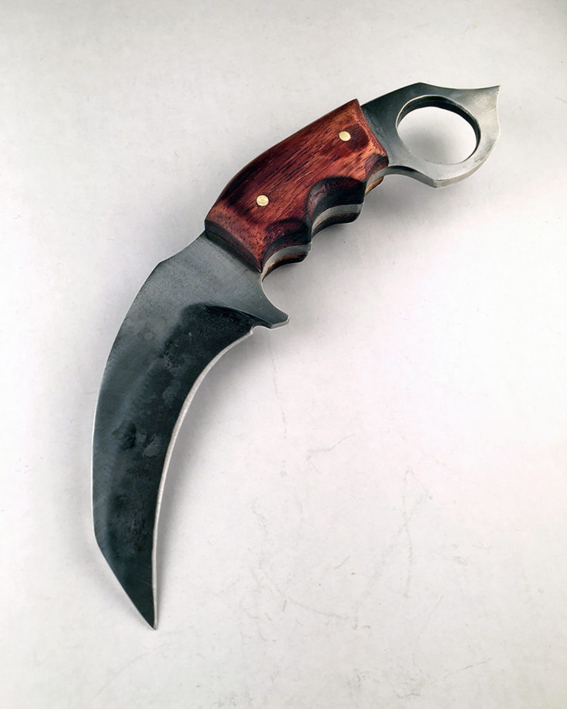 Karambit in Burnt Mahogany - Faraway Forge, LLC